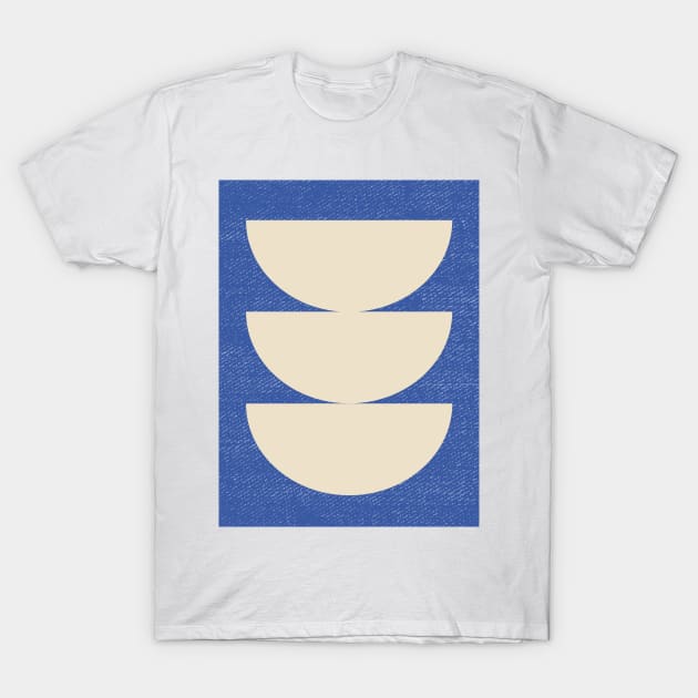Half Circle 3 - Blue 2 T-Shirt by moonlightprint